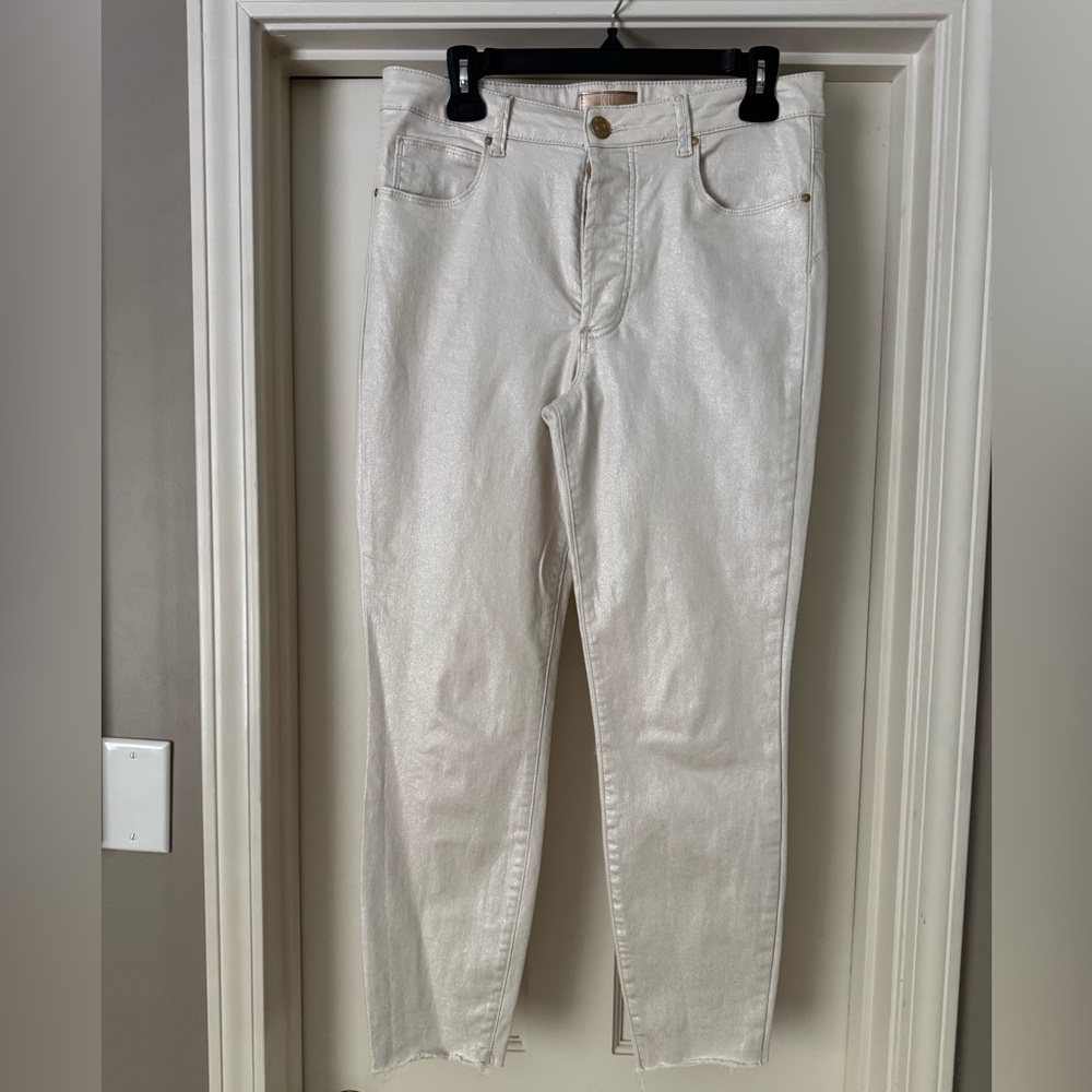 Kut from the Kloth Cream Ankle Jeans